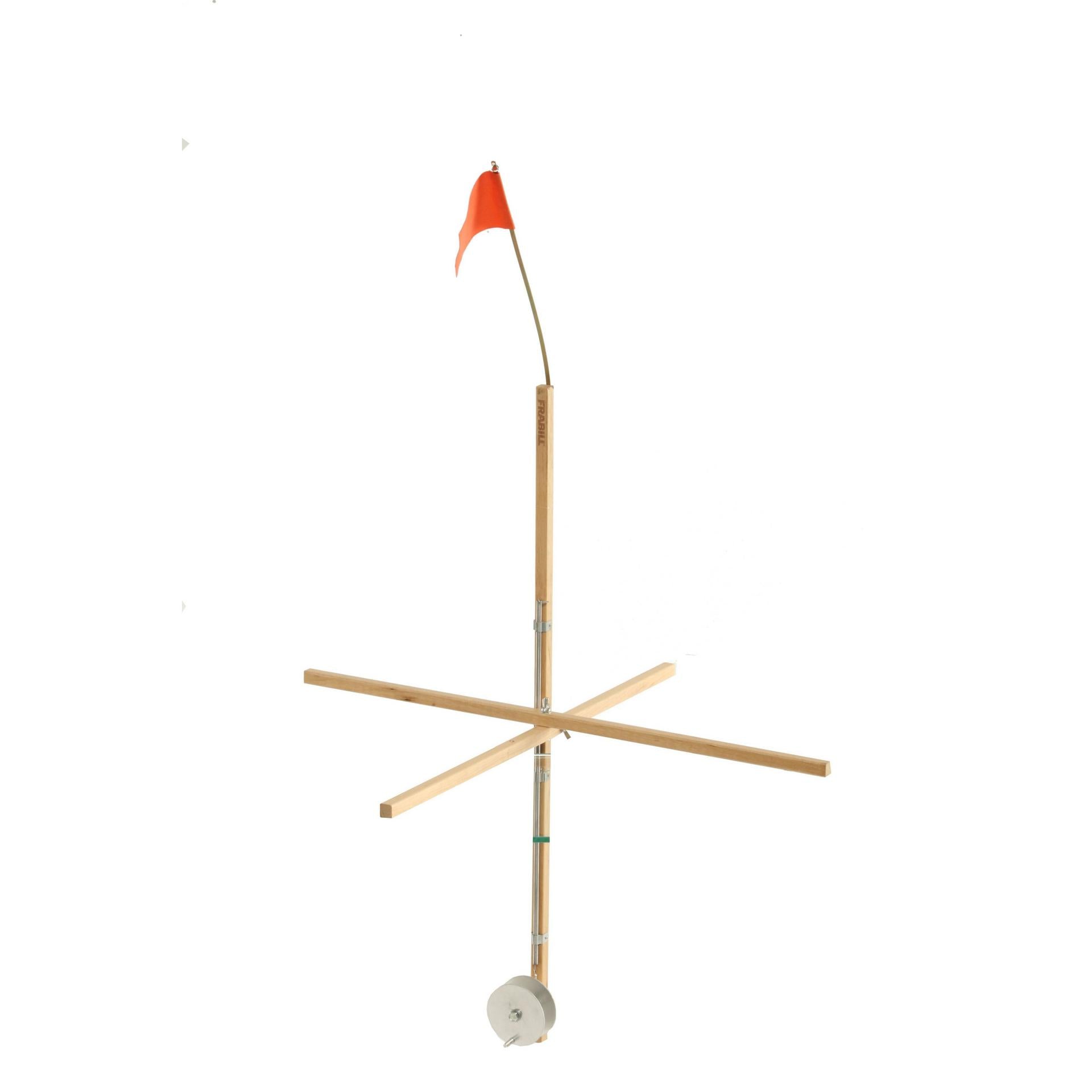 Vintage Wooden Ice Fishing Tip Up Retro Classic Style Flag