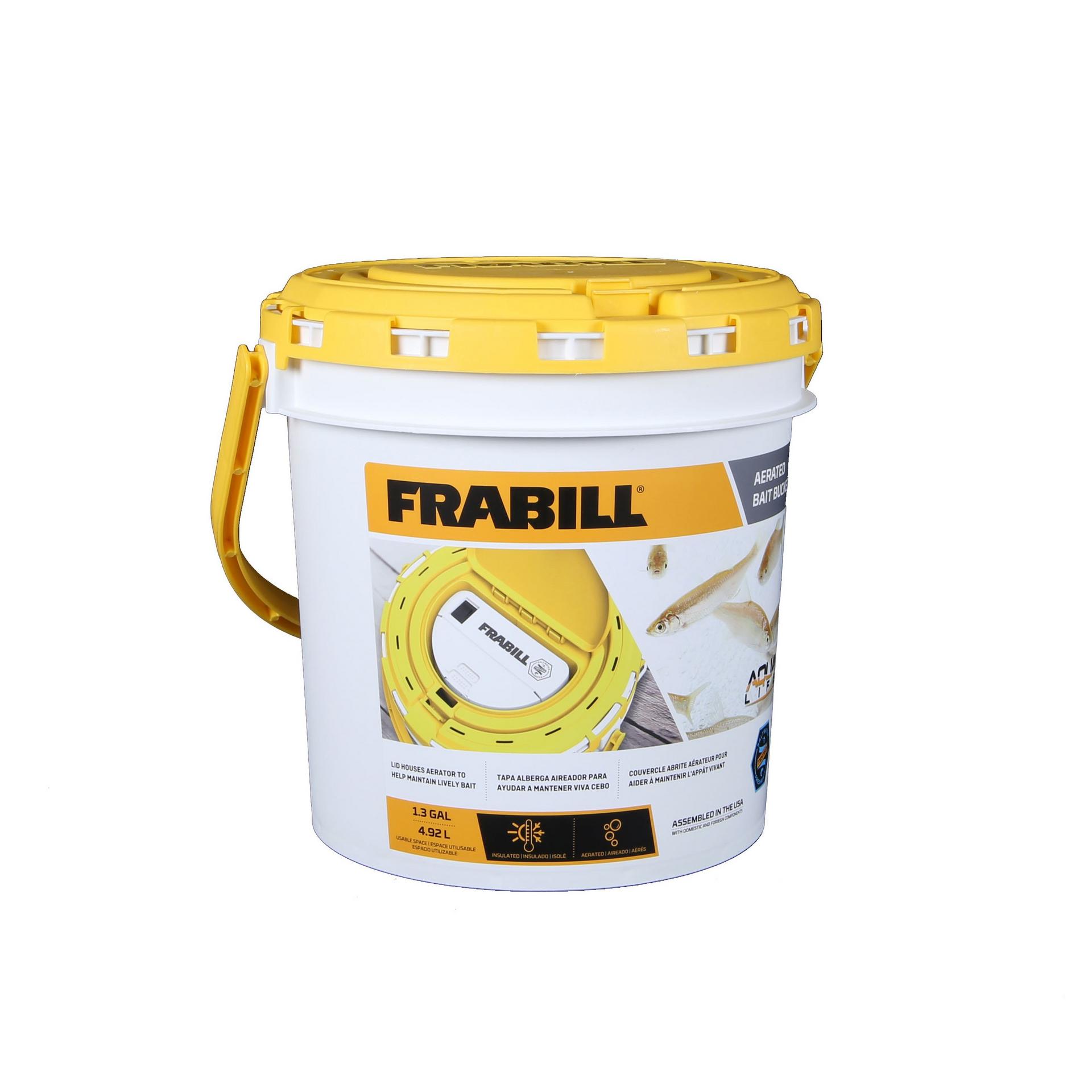 Frabill® FRBBA219 - Magnum 19.5 x 17.75 x 13.8 19 qt Multiple Bait  Bucket 