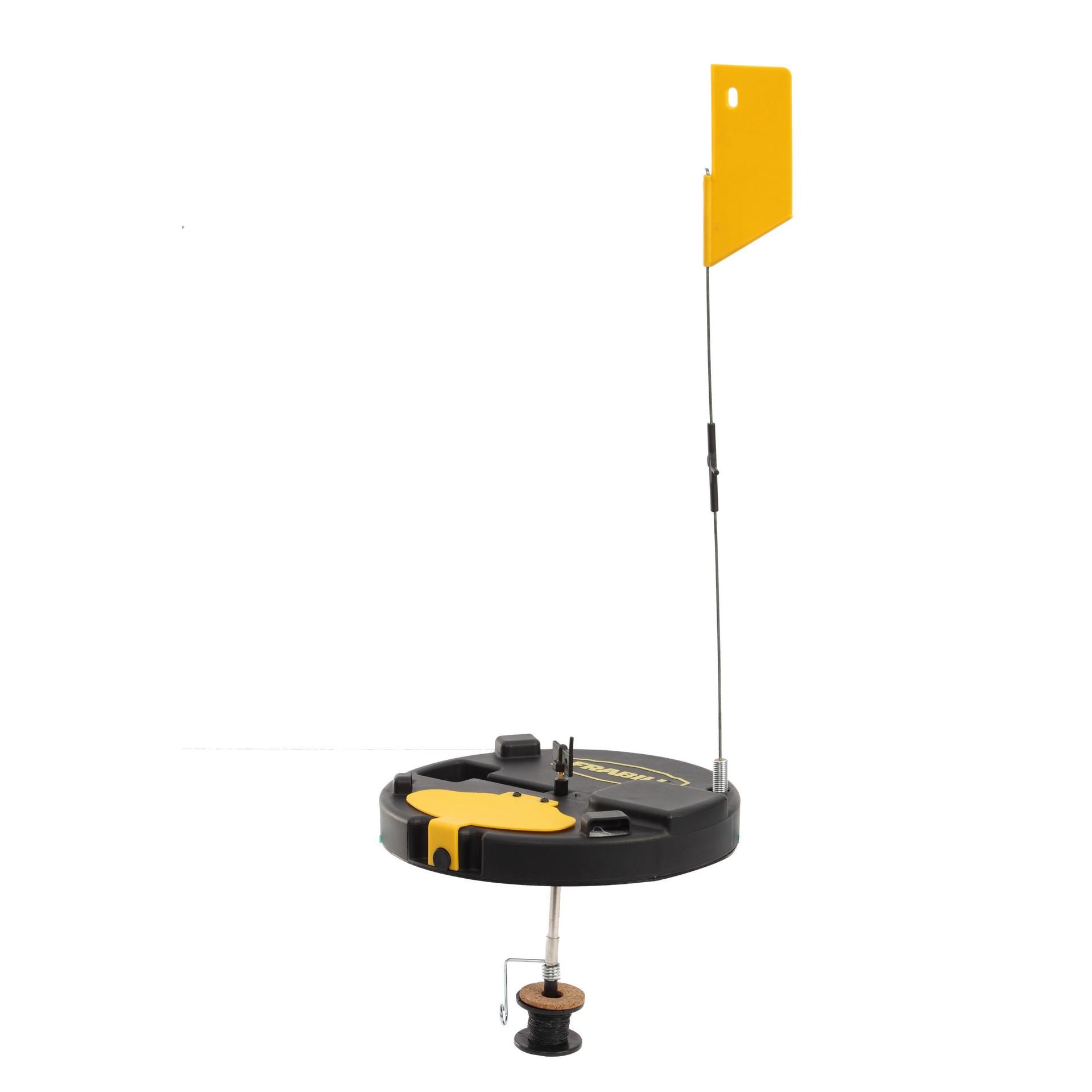 SF 2Pcs Ice Fishing Tip-Up Foldable with Orange Pole Flags Ice Fishing  Accessories