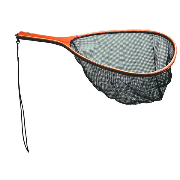 Frabill Wooden Fly Fishing Net Black Mesh Support Catch & Release ~ 9669