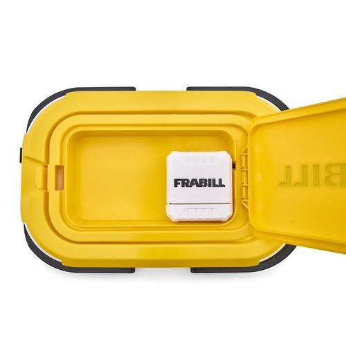 Frabill collapsible bait bucket open with aerator